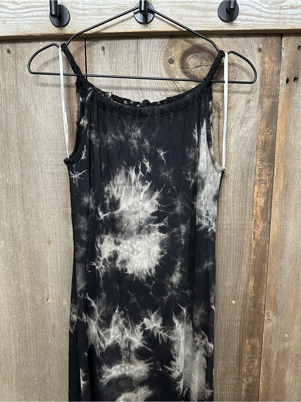 Rolla Costa High Neck Tie Dye Maxi Dress in Black Size Medium - Picture 4 of 14